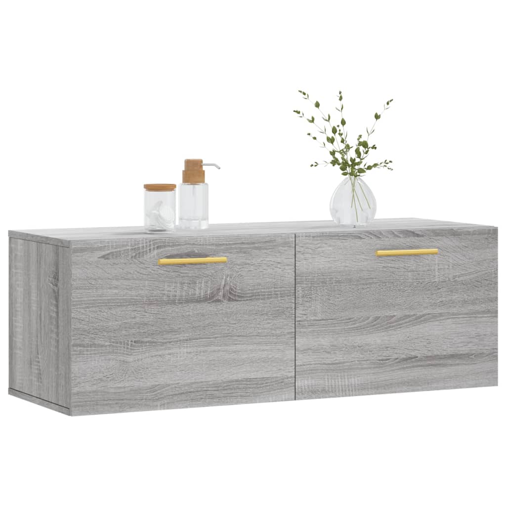 vidaXL Dulap de perete, gri sonoma, 100x36,5x35 cm, lemn prelucrat vidaXL Dulap de perete, gri sonoma, 100x36,5x35 cm, lemn prelucrat