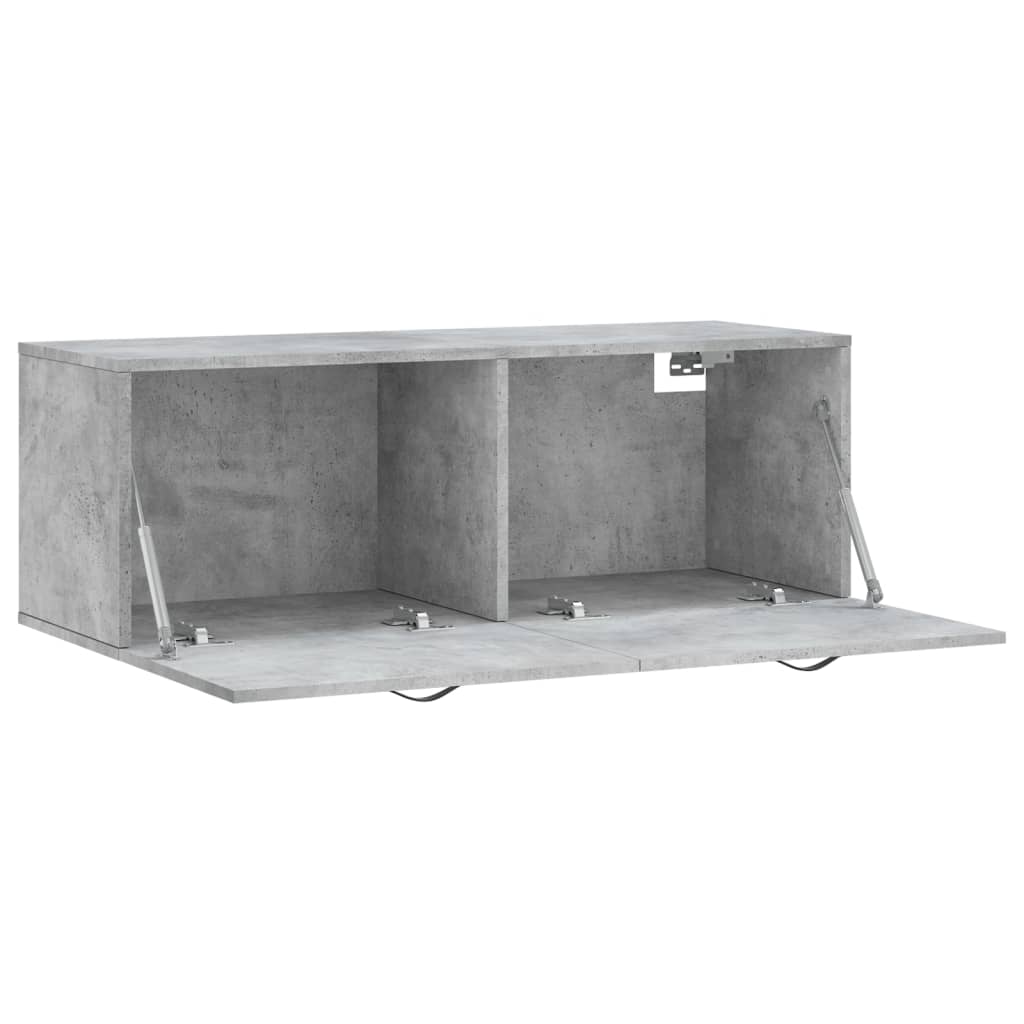 vidaXL Dulap de perete, gri beton, 100x36,5x35 cm, lemn prelucrat