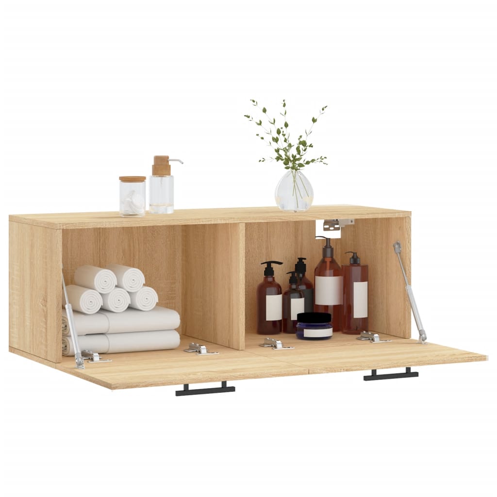 vidaXL Dulap de perete, stejar sonoma, 100x36,5x35 cm, lemn prelucrat vidaXL Dulap de perete, stejar sonoma, 100x36,5x35 cm, lemn prelucrat