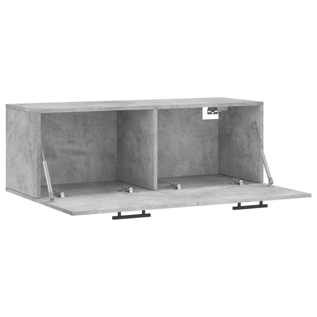 vidaXL Dulap de perete, gri beton, 100x36,5x35 cm, lemn prelucrat
