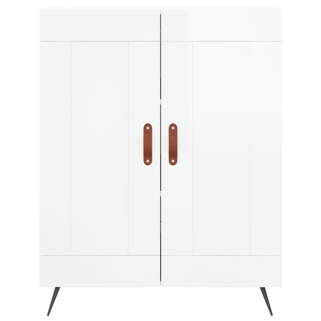 vidaXL Servantă, alb extralucios, 69,5x34x90 cm, lemn compozit vidaXL Servantă, alb extralucios, 69,5x34x90 cm, lemn compozit