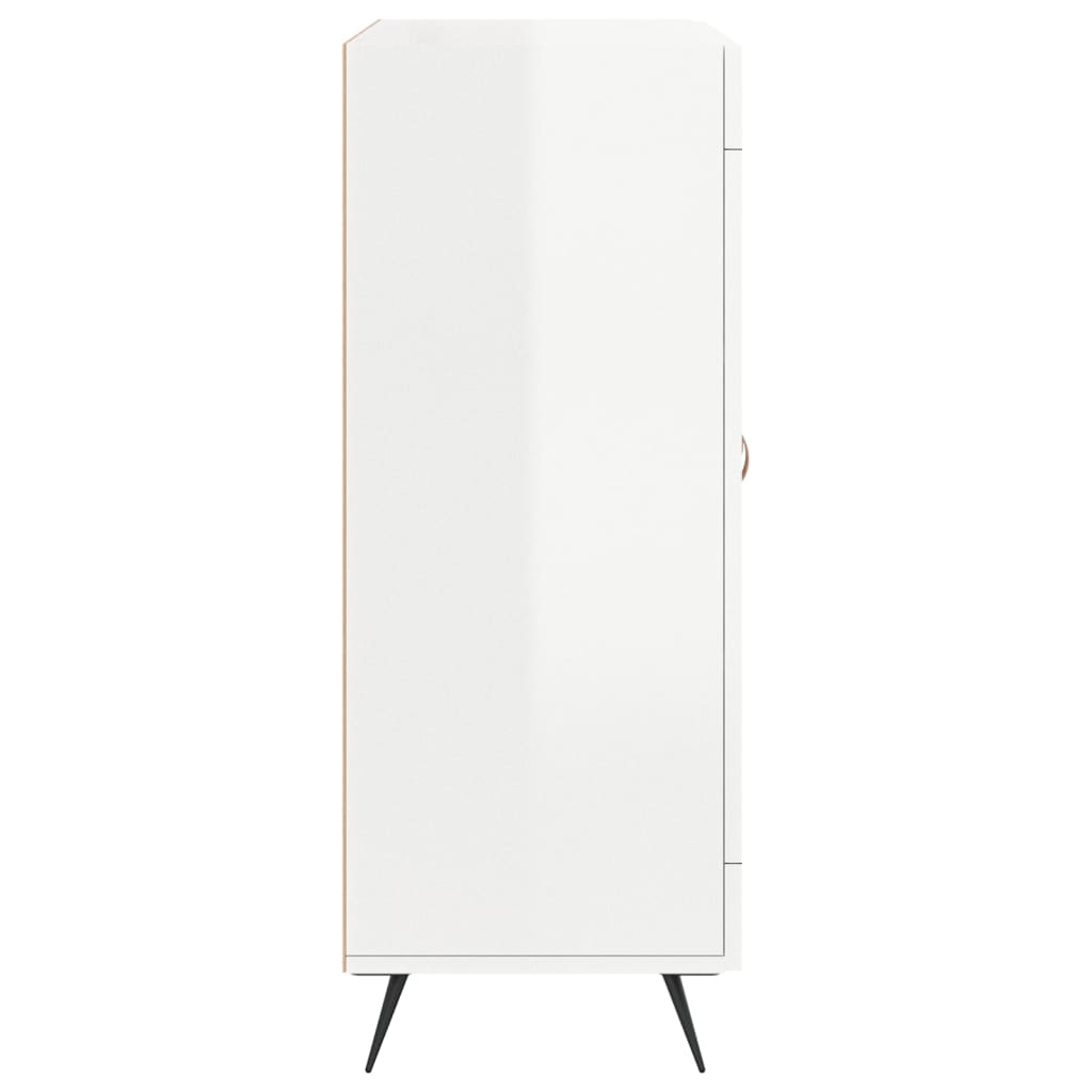 vidaXL Servantă, alb extralucios, 69,5x34x90 cm, lemn compozit vidaXL Servantă, alb extralucios, 69,5x34x90 cm, lemn compozit