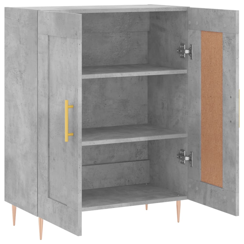 vidaXL Servantă, gri beton, 69,5x34x90 cm, lemn compozit vidaXL Servantă, gri beton, 69,5x34x90 cm, lemn compozit