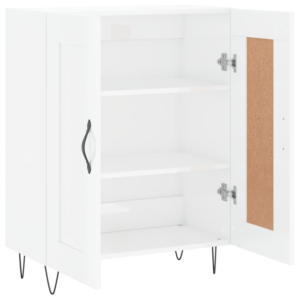vidaXL Servantă, alb extralucios, 69,5x34x90 cm, lemn compozit vidaXL Servantă, alb extralucios, 69,5x34x90 cm, lemn compozit