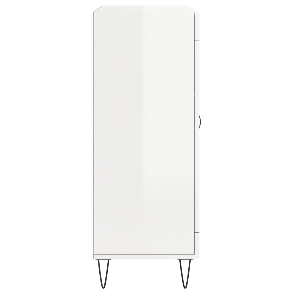 vidaXL Servantă, alb extralucios, 69,5x34x90 cm, lemn compozit vidaXL Servantă, alb extralucios, 69,5x34x90 cm, lemn compozit