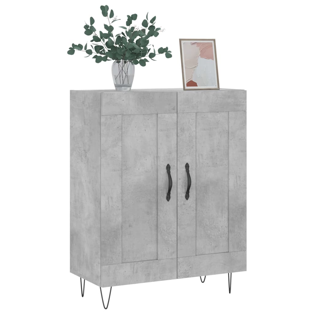 vidaXL Servantă, gri beton, 69,5x34x90 cm, lemn compozit vidaXL Servantă, gri beton, 69,5x34x90 cm, lemn compozit