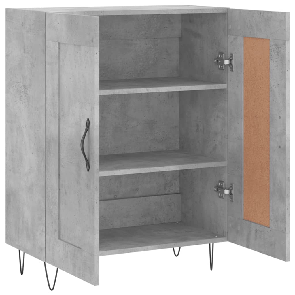 vidaXL Servantă, gri beton, 69,5x34x90 cm, lemn compozit vidaXL Servantă, gri beton, 69,5x34x90 cm, lemn compozit