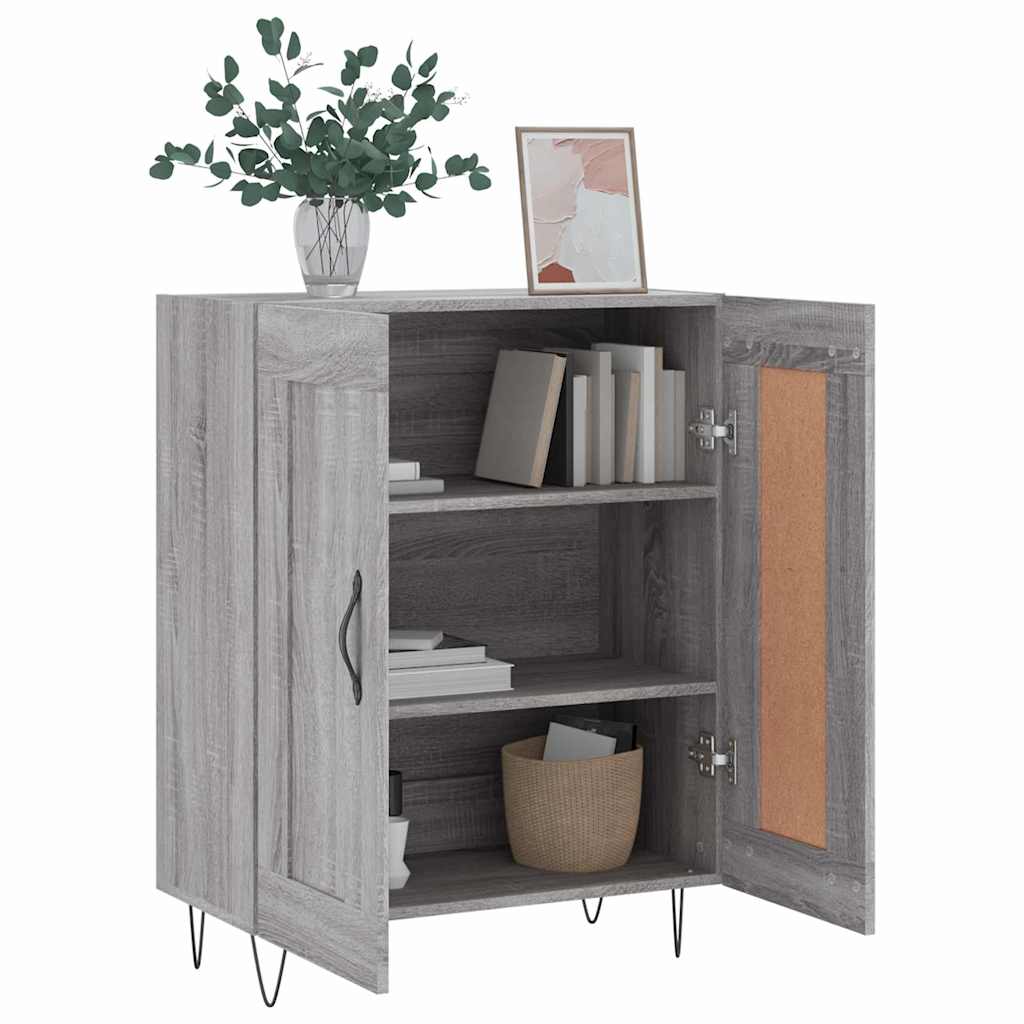 vidaXL Servantă, gri sonoma, 69,5x34x90 cm, lemn compozit