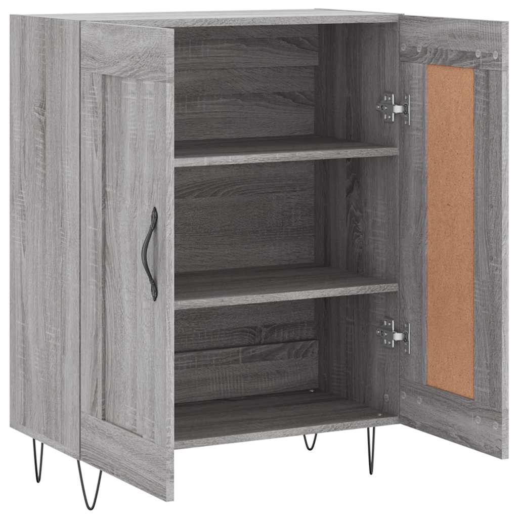 vidaXL Servantă, gri sonoma, 69,5x34x90 cm, lemn compozit
