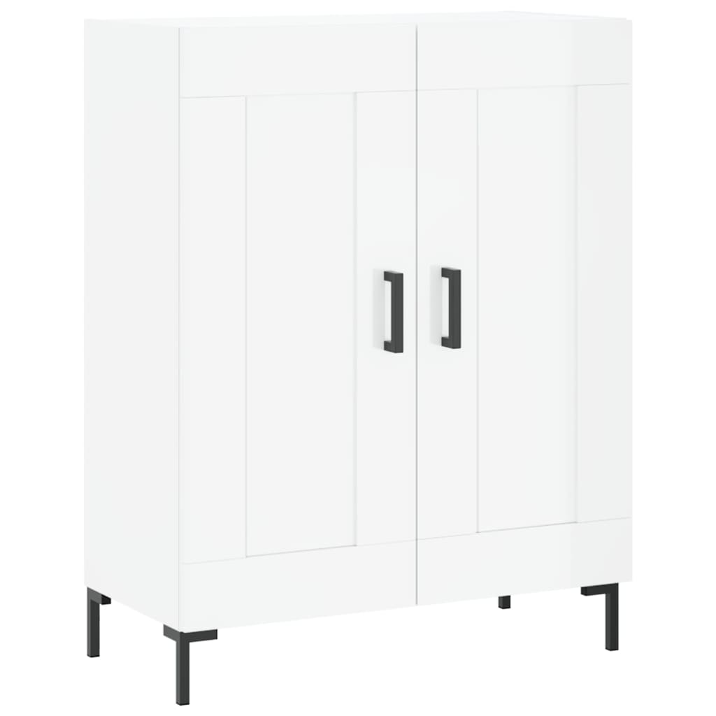 vidaXL Servantă, alb extralucios, 69,5x34x90 cm, lemn compozit vidaXL Servantă, alb extralucios, 69,5x34x90 cm, lemn compozit