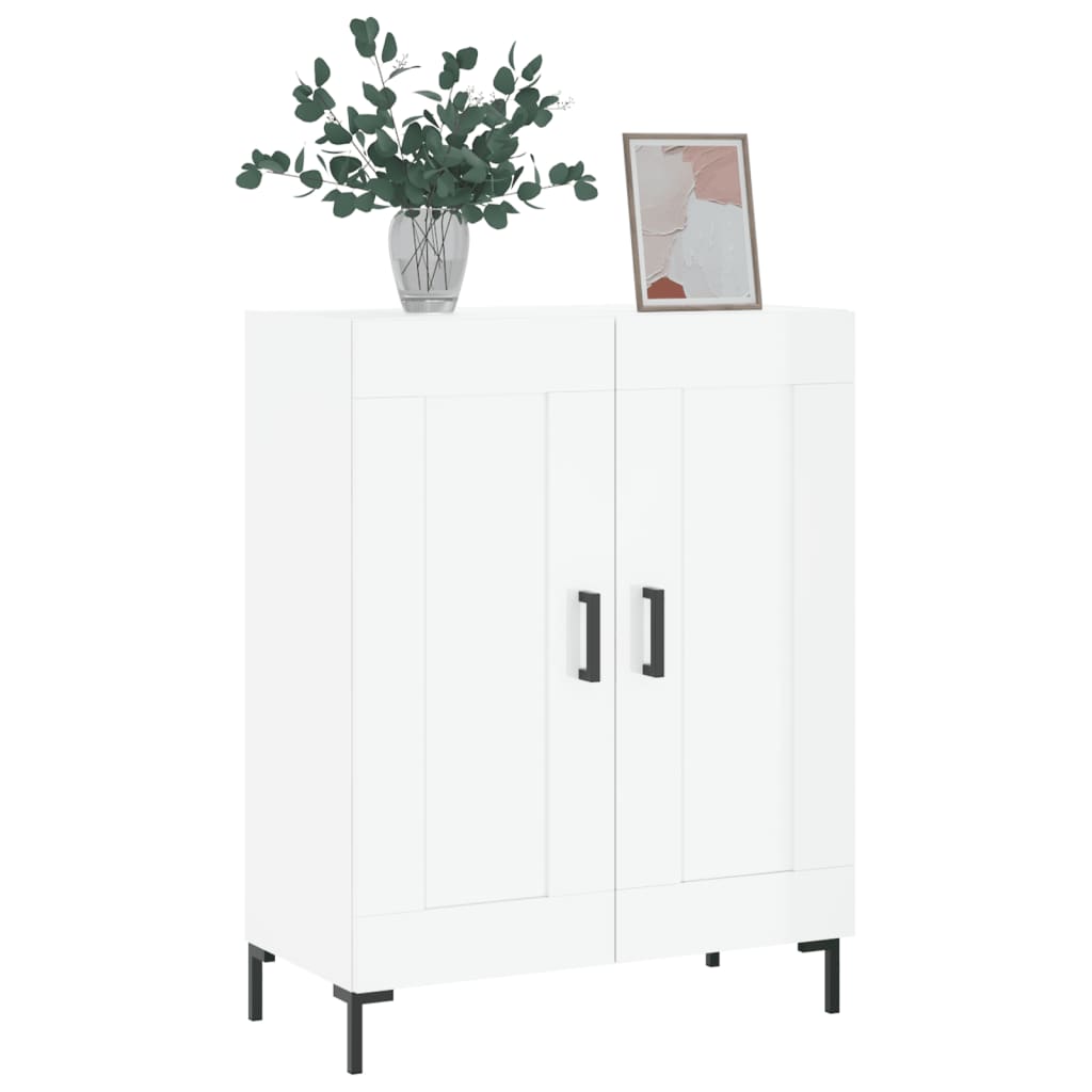 vidaXL Servantă, alb extralucios, 69,5x34x90 cm, lemn compozit vidaXL Servantă, alb extralucios, 69,5x34x90 cm, lemn compozit