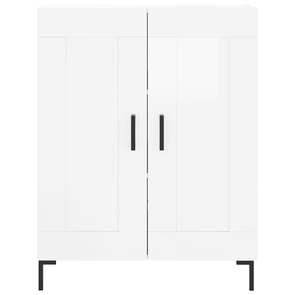 vidaXL Servantă, alb extralucios, 69,5x34x90 cm, lemn compozit vidaXL Servantă, alb extralucios, 69,5x34x90 cm, lemn compozit