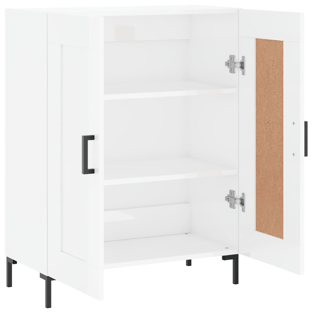 vidaXL Servantă, alb extralucios, 69,5x34x90 cm, lemn compozit vidaXL Servantă, alb extralucios, 69,5x34x90 cm, lemn compozit