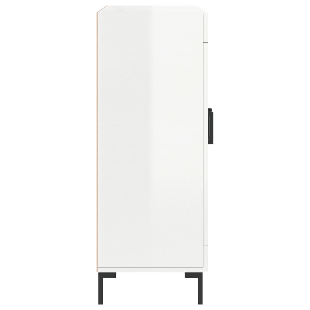 vidaXL Servantă, alb extralucios, 69,5x34x90 cm, lemn compozit vidaXL Servantă, alb extralucios, 69,5x34x90 cm, lemn compozit