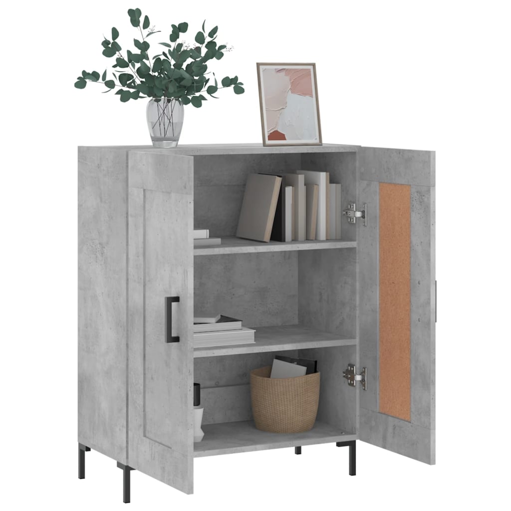 vidaXL Servantă, gri beton, 69,5x34x90 cm, lemn compozit vidaXL Servantă, gri beton, 69,5x34x90 cm, lemn compozit