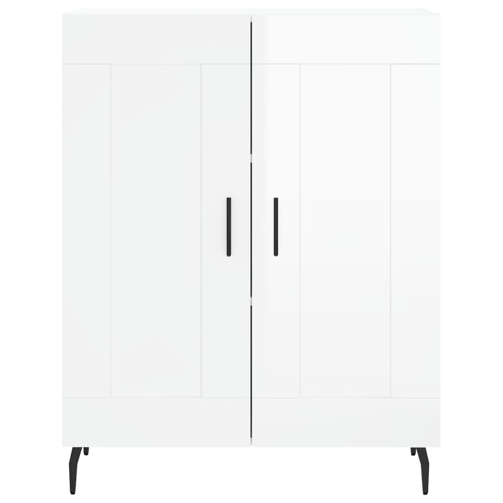 vidaXL Servantă, alb extralucios, 69,5x34x90 cm, lemn compozit vidaXL Servantă, alb extralucios, 69,5x34x90 cm, lemn compozit