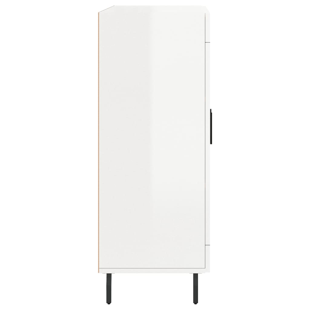 vidaXL Servantă, alb extralucios, 69,5x34x90 cm, lemn compozit vidaXL Servantă, alb extralucios, 69,5x34x90 cm, lemn compozit