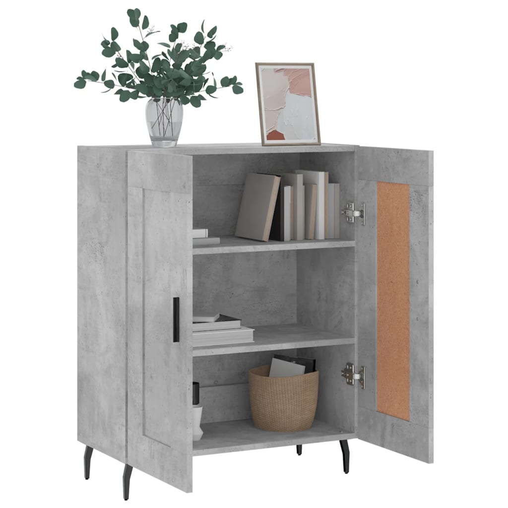 vidaXL Servantă, gri beton, 69,5x34x90 cm, lemn compozit vidaXL Servantă, gri beton, 69,5x34x90 cm, lemn compozit