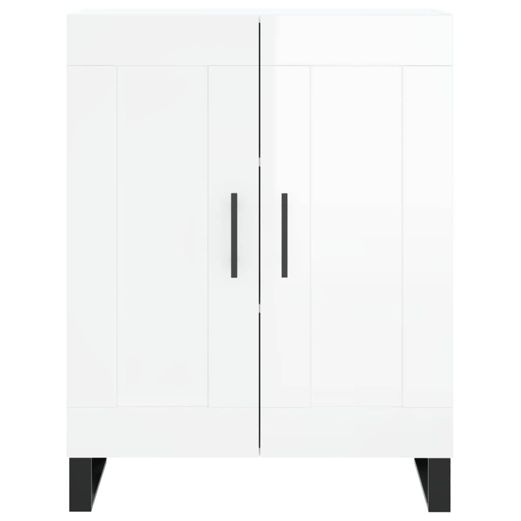 vidaXL Servantă, alb extralucios, 69,5x34x90 cm, lemn compozit vidaXL Servantă, alb extralucios, 69,5x34x90 cm, lemn compozit