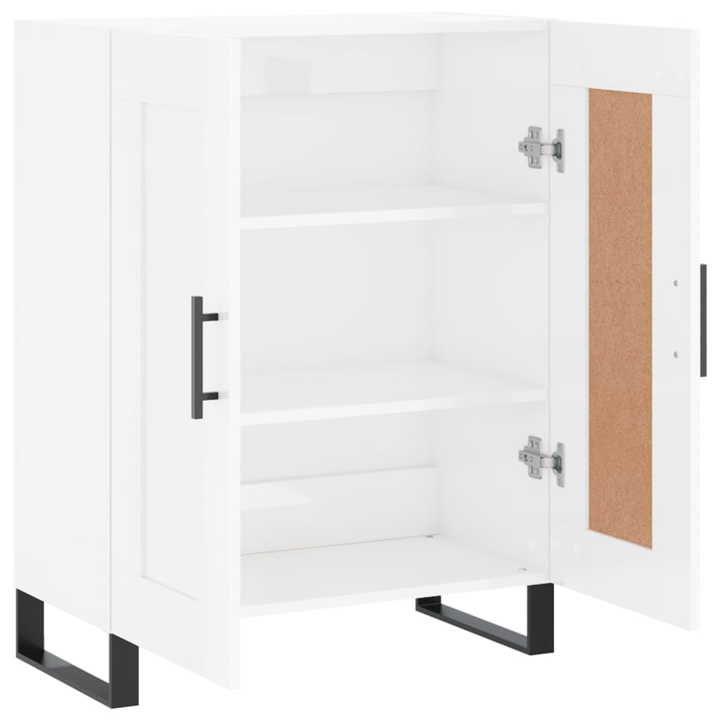 vidaXL Servantă, alb extralucios, 69,5x34x90 cm, lemn compozit vidaXL Servantă, alb extralucios, 69,5x34x90 cm, lemn compozit