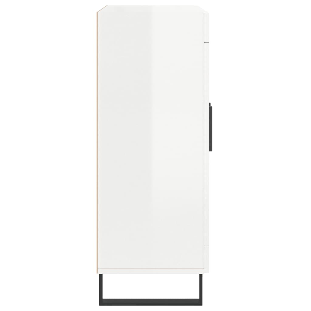 vidaXL Servantă, alb extralucios, 69,5x34x90 cm, lemn compozit vidaXL Servantă, alb extralucios, 69,5x34x90 cm, lemn compozit