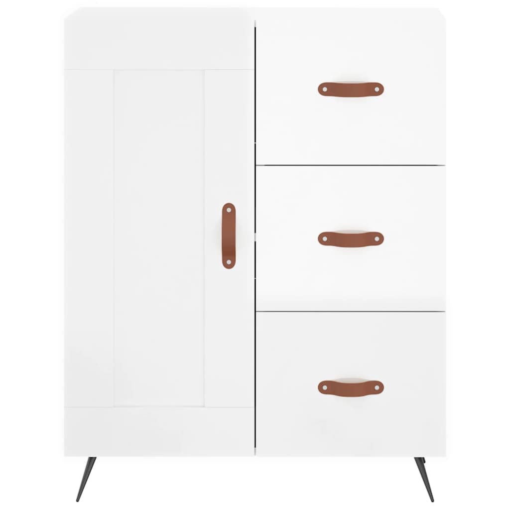 vidaXL Servantă, alb extralucios, 69,5x34x90 cm, lemn compozit vidaXL Servantă, alb extralucios, 69,5x34x90 cm, lemn compozit