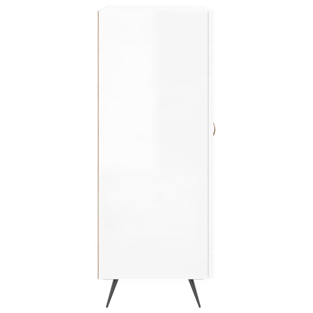 vidaXL Servantă, alb extralucios, 69,5x34x90 cm, lemn compozit vidaXL Servantă, alb extralucios, 69,5x34x90 cm, lemn compozit