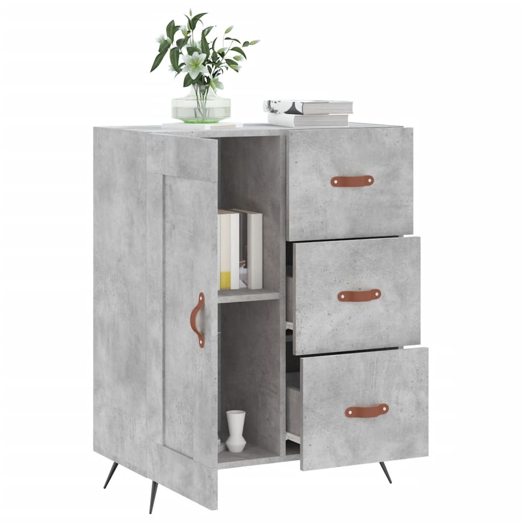 vidaXL Servantă, gri beton, 69,5x34x90 cm, lemn compozit vidaXL Servantă, gri beton, 69,5x34x90 cm, lemn compozit
