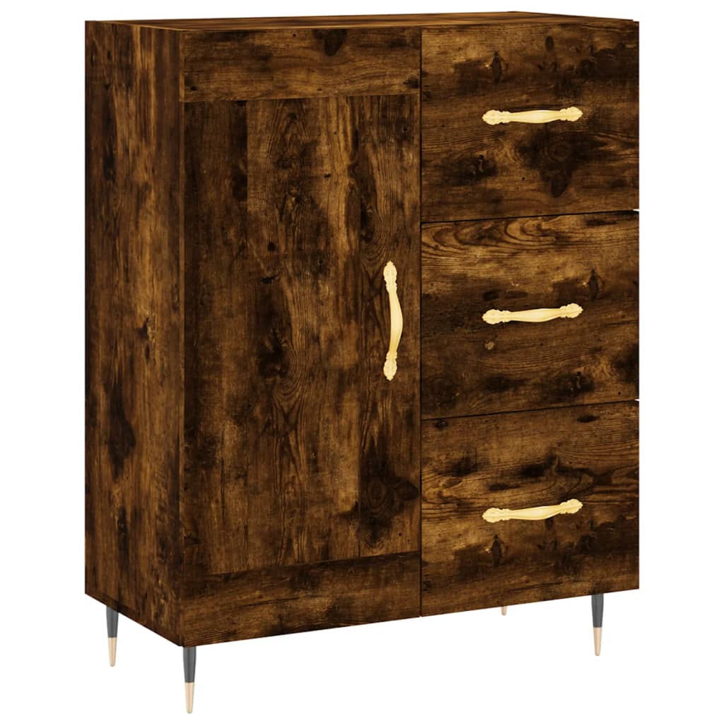 vidaXL Servantă, stejar fumuriu, 69,5x34x90 cm, lemn compozit