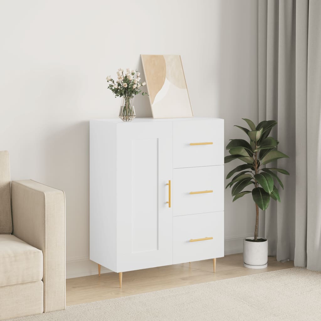 vidaXL Servantă, alb, 69,5x34x90 cm, lemn compozit vidaXL Servantă, alb, 69,5x34x90 cm, lemn compozit