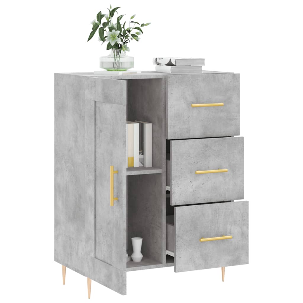 vidaXL Servantă, gri beton, 69,5x34x90 cm, lemn compozit vidaXL Servantă, gri beton, 69,5x34x90 cm, lemn compozit