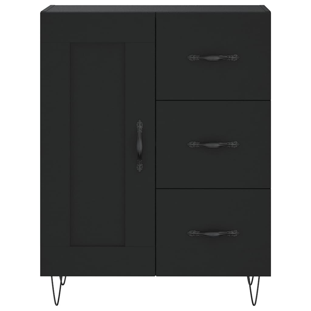 vidaXL Servantă, negru, 69,5x34x90 cm, lemn compozit