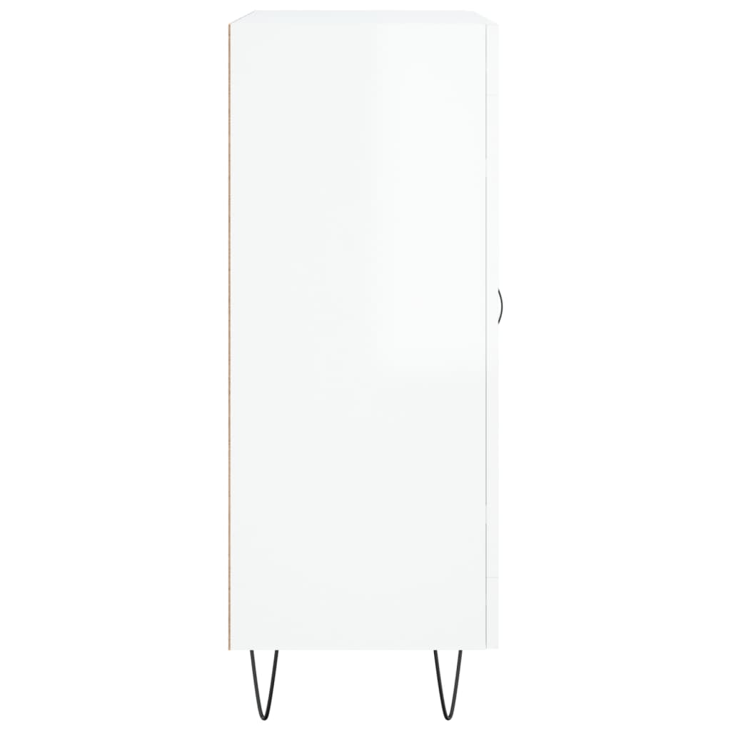 vidaXL Servantă, alb extralucios, 69,5x34x90 cm, lemn compozit vidaXL Servantă, alb extralucios, 69,5x34x90 cm, lemn compozit