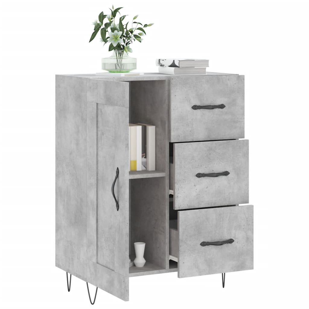 vidaXL Servantă, gri beton, 69,5x34x90 cm, lemn compozit vidaXL Servantă, gri beton, 69,5x34x90 cm, lemn compozit