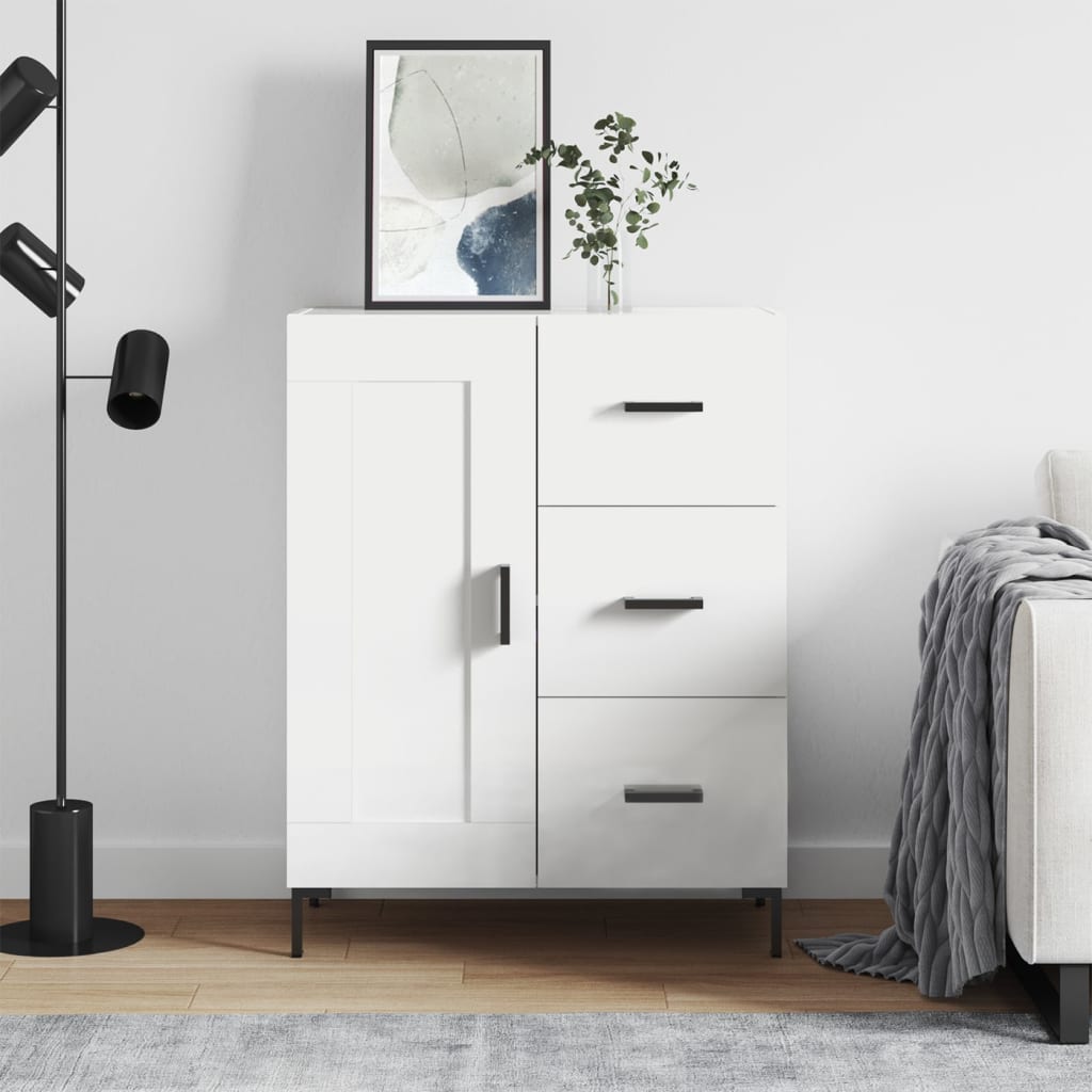 vidaXL Servantă, alb, 69,5x34x90 cm, lemn compozit vidaXL Servantă, alb, 69,5x34x90 cm, lemn compozit