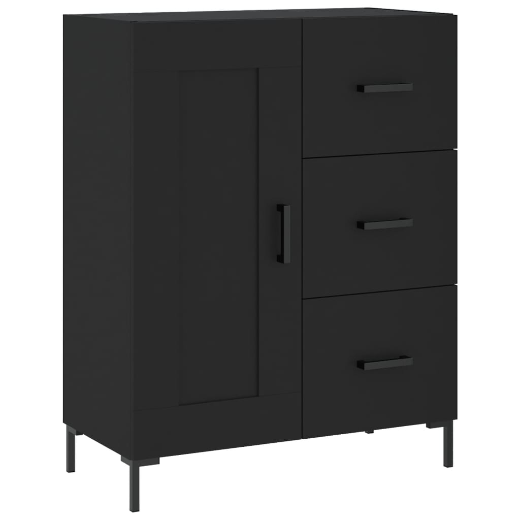 vidaXL Servantă, negru, 69,5x34x90 cm, lemn compozit