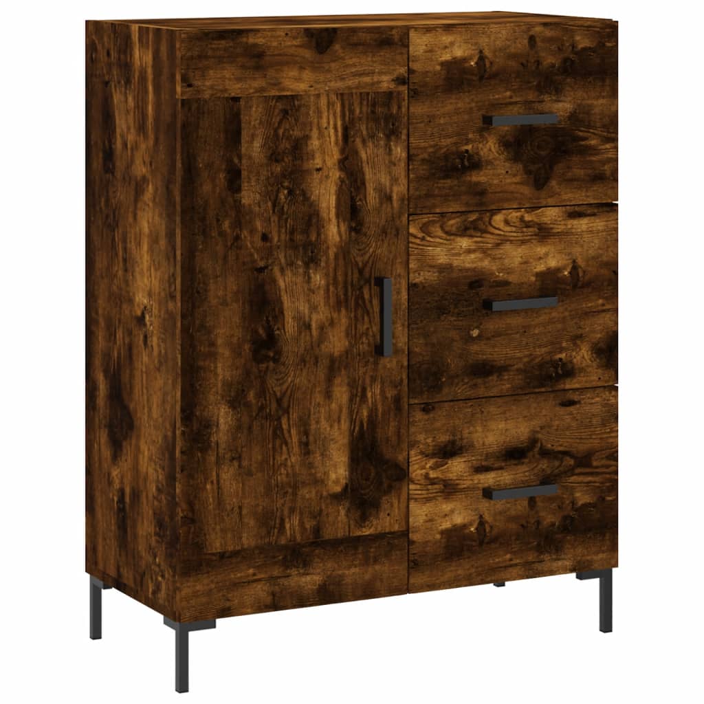 vidaXL Servantă, stejar fumuriu, 69,5x34x90 cm, lemn compozit