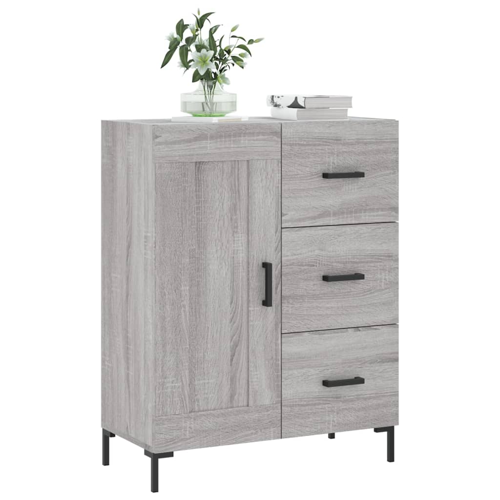 vidaXL Servantă, gri sonoma, 69,5x34x90 cm, lemn compozit