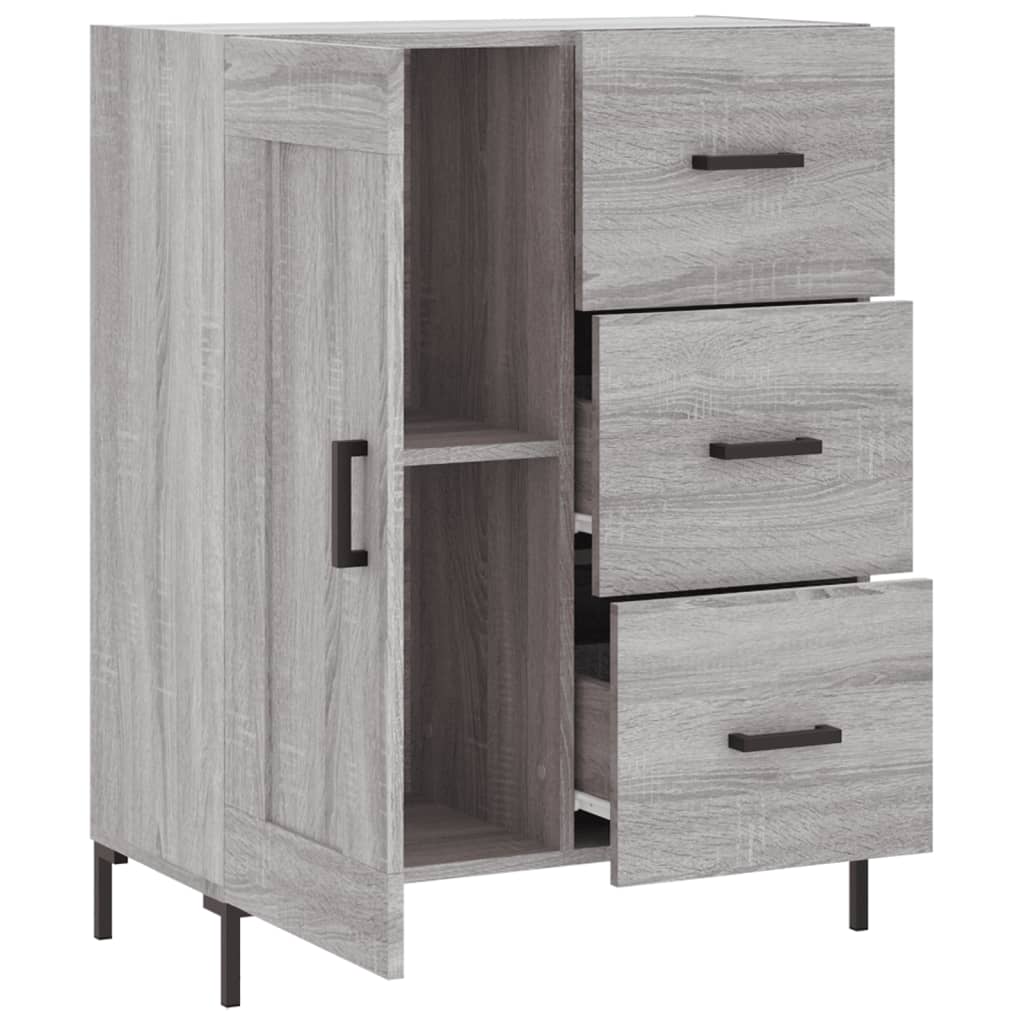 vidaXL Servantă, gri sonoma, 69,5x34x90 cm, lemn compozit
