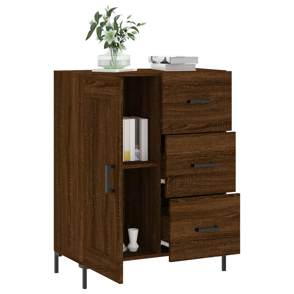 vidaXL Servantă, stejar maro, 69,5x34x90 cm, lemn prelucrat