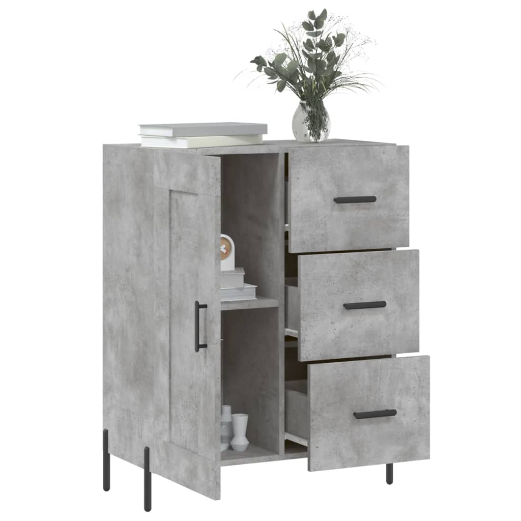 vidaXL Servantă, gri beton, 69,5x34x90 cm, lemn compozit vidaXL Servantă, gri beton, 69,5x34x90 cm, lemn compozit