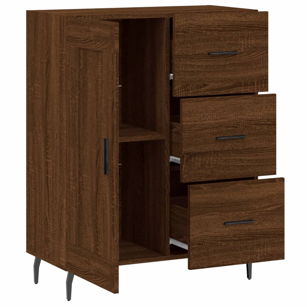 vidaXL Servantă, stejar maro, 69,5x34x90 cm, lemn prelucrat
