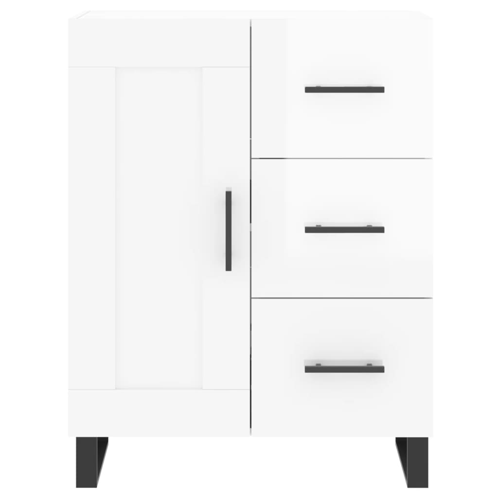 vidaXL Servantă, alb extralucios, 69,5x34x90 cm, lemn compozit vidaXL Servantă, alb extralucios, 69,5x34x90 cm, lemn compozit