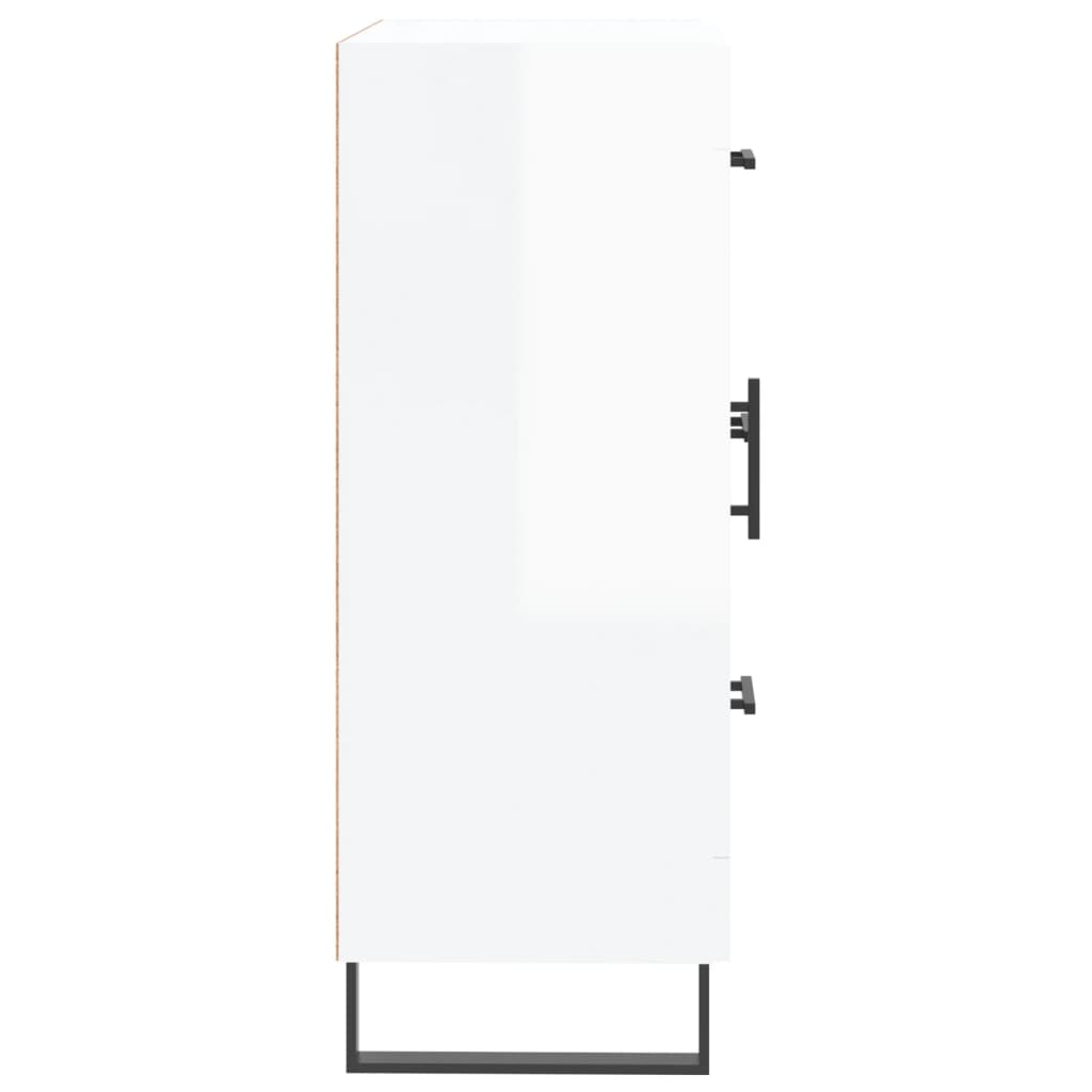 vidaXL Servantă, alb extralucios, 69,5x34x90 cm, lemn compozit vidaXL Servantă, alb extralucios, 69,5x34x90 cm, lemn compozit