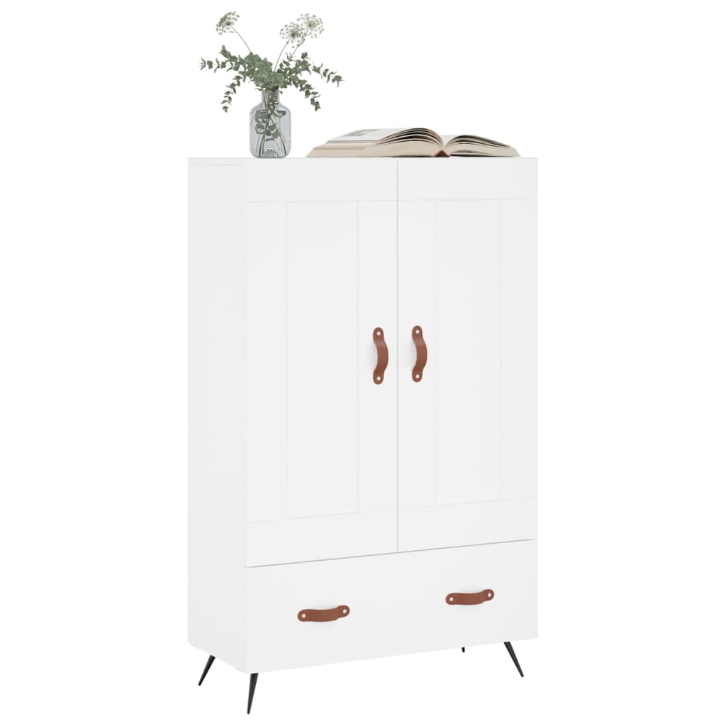 vidaXL Dulap înalt, alb, 69,5x31x115 cm, lemn prelucrat vidaXL Dulap înalt, alb, 69,5x31x115 cm, lemn prelucrat