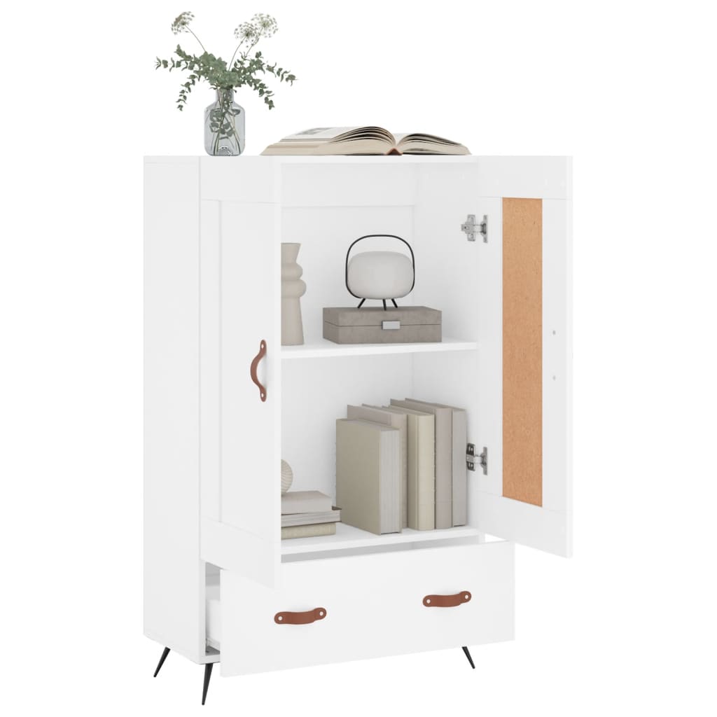 vidaXL Dulap înalt, alb, 69,5x31x115 cm, lemn prelucrat vidaXL Dulap înalt, alb, 69,5x31x115 cm, lemn prelucrat