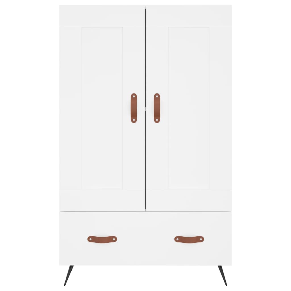 vidaXL Dulap înalt, alb, 69,5x31x115 cm, lemn prelucrat vidaXL Dulap înalt, alb, 69,5x31x115 cm, lemn prelucrat
