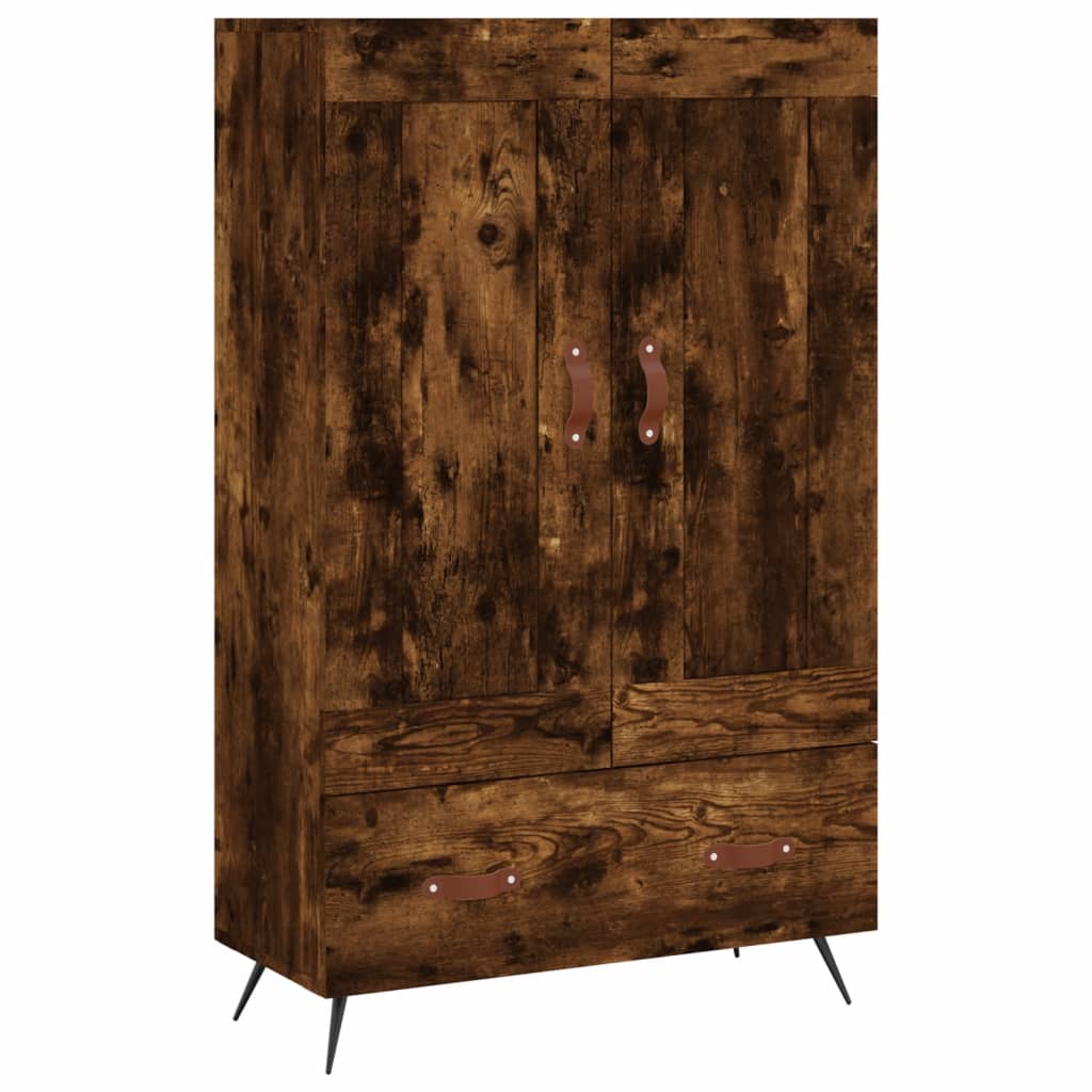 vidaXL Dulap înalt, stejar afumat, 69,5x31x115 cm, lemn prelucrat