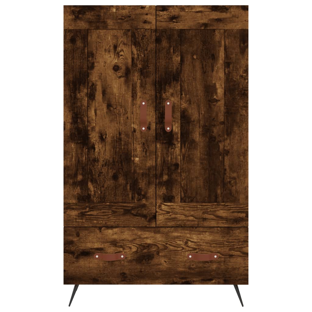 vidaXL Dulap înalt, stejar afumat, 69,5x31x115 cm, lemn prelucrat