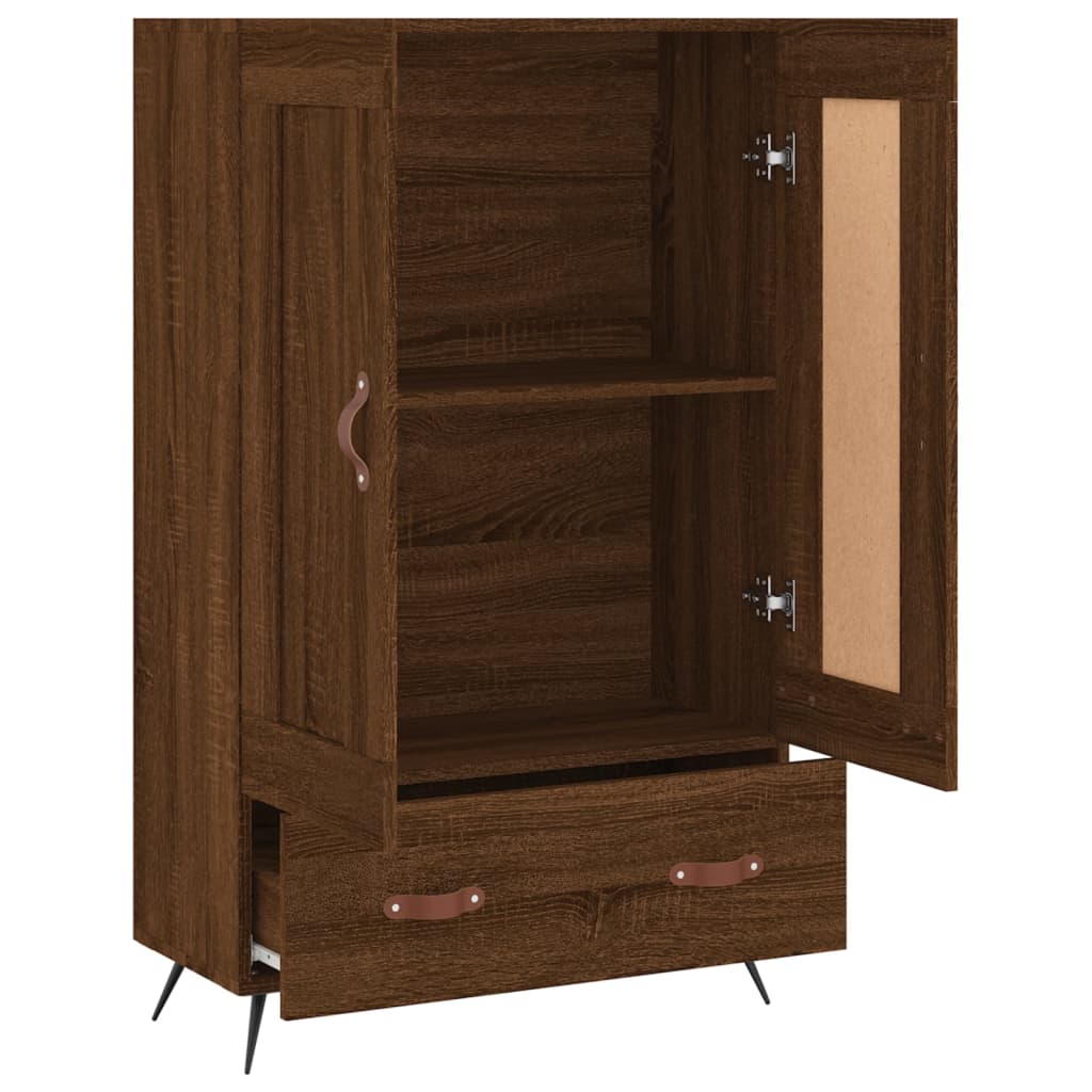 vidaXL Dulap înalt, stejar maro, 69,5x31x115 cm, lemn prelucrat
